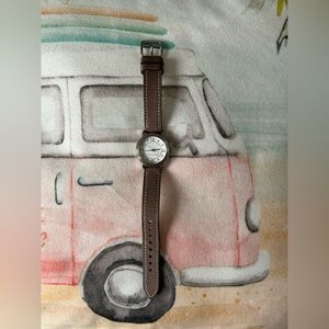 Marc Jacobs Light Brown Genuine Leather Strap Watch